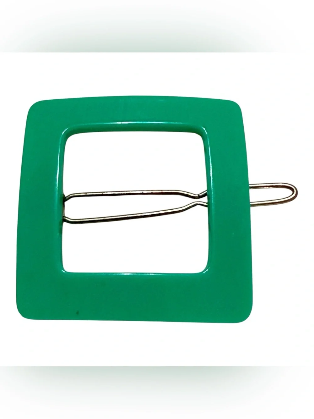 1960’s Mod French Square Battette in Kelly Green, 1.5” , Deadstock Unworn